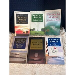 Nicholas Sparks 6 Books Paperback Novels Message in a Bottle Nights in Rodanthe